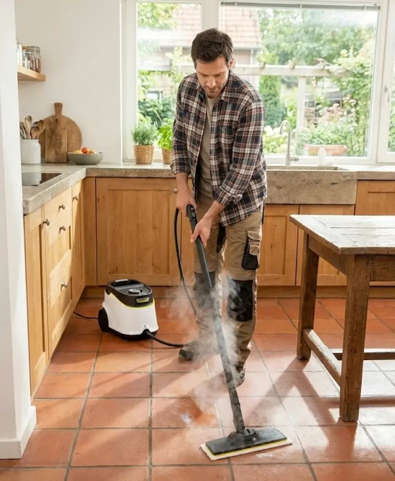 Dampfreiniger in Küche